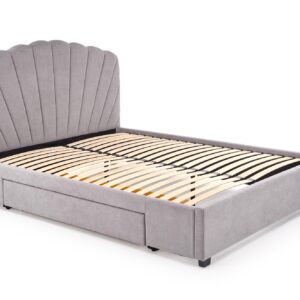 Voodi GABRIELLA 160x200, helesinine / hall