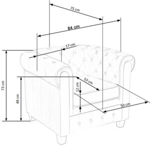 Kohvilaud ERIKSEN, hall / must
