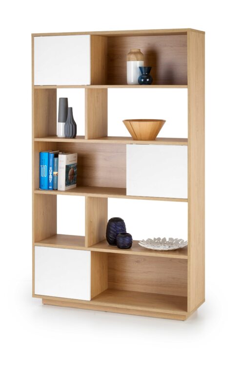 Riiul REGO, tamm / valge matt