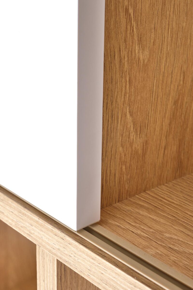 Riiul REGO, tamm / valge matt