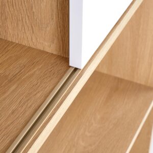 Riiul REGO, tamm / valge matt