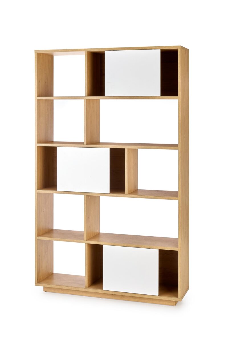 Riiul REGO, tamm / valge matt