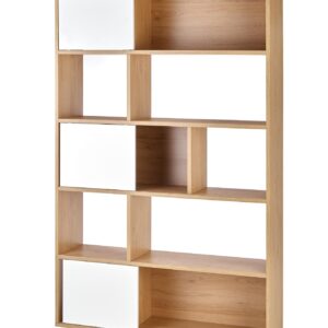 Riiul REGO, tamm / valge matt