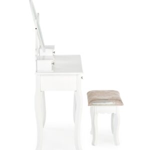 Meigilaud SARENA koos tooliga, valge matt