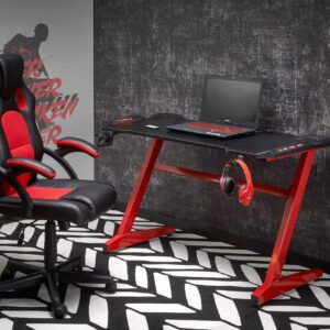 Kirjutuslaud MARSEL, must / punane