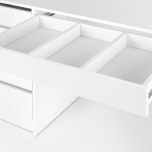 Sahtlitega meigilaud HOLLY, valge