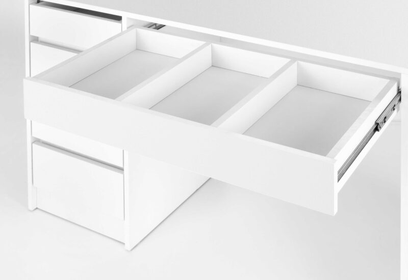 Sahtlitega meigilaud HOLLY, valge