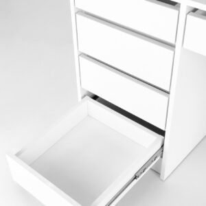 Sahtlitega meigilaud HOLLY, valge