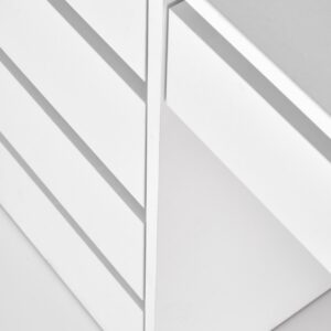 Sahtlitega meigilaud HOLLY, valge