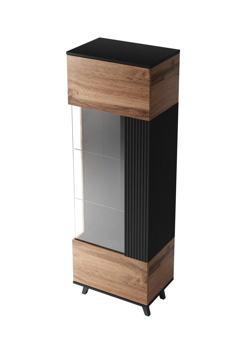 Vitriinkapp RAVENO W-1, tamm / must