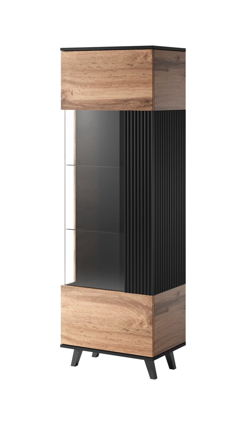 Vitriinkapp RAVENO W-1, tamm / must