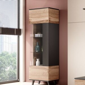 Vitriinkapp RAVENO W-1, tamm / must