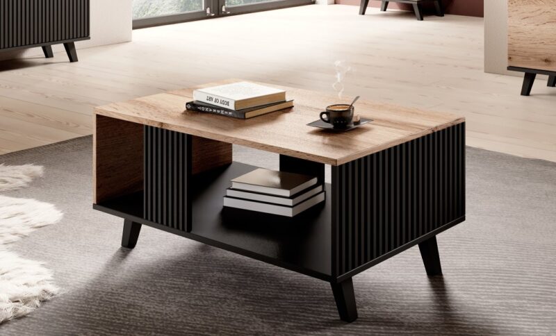 Kohvilaud RAVENO LAW-1, tamm / must