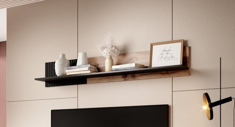 Riiul RAVENO P-1, tamm / must