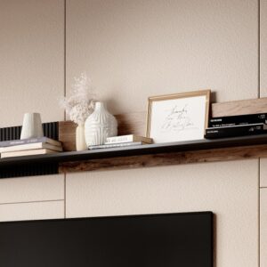 Riiul RAVENO P-2, tamm / must