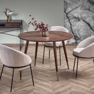 Söögilaud DOMENICO, pähkel / kuldne