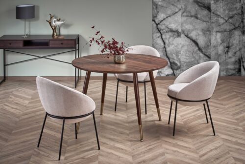 Söögilaud DOMENICO, pähkel / kuldne