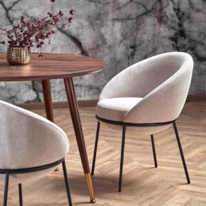 Söögilaud DOMENICO, pähkel / kuldne