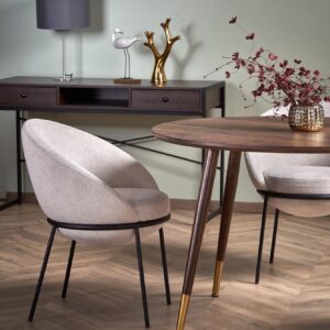 Söögilaud DOMENICO, pähkel / kuldne