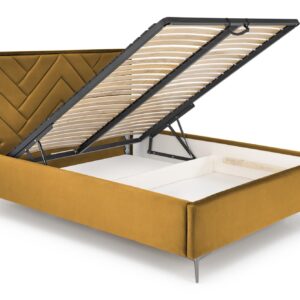 Voodi MONTERO 160x200, sinepikollane Monolith 48