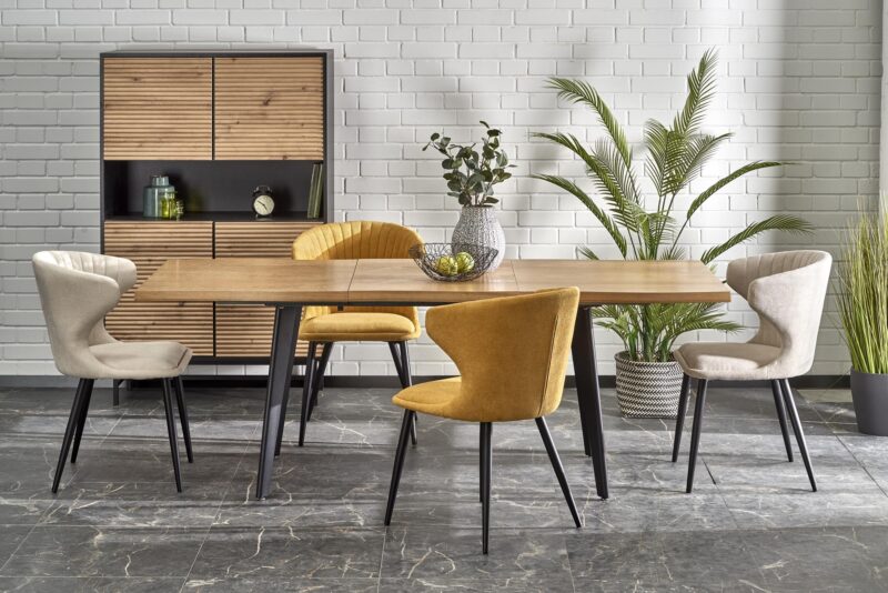 2010001193517_8 Pikendatav Söögilaud DICKSON 2, naturaalne / must