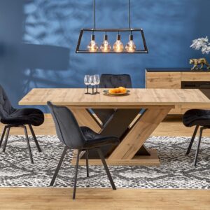 2010001194125_1 Pikendatav Söögilaud BRANTOR, wotan tamm / must