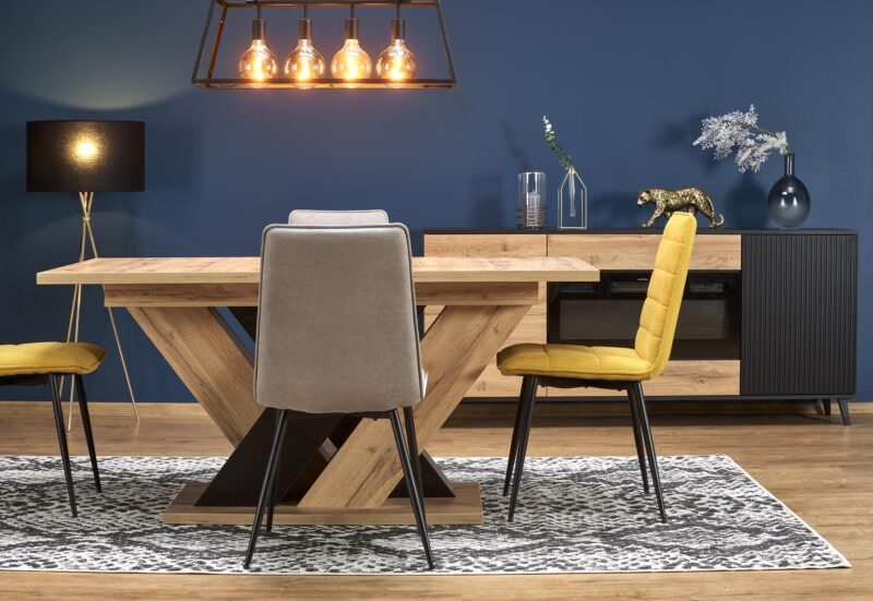 2010001194125_5 Pikendatav Söögilaud BRANTOR, wotan tamm / must