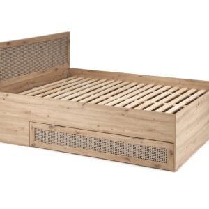 Voodi BORLENA LOZ-160x200,  tamm / must