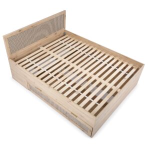 Voodi BORLENA LOZ-160x200,  tamm / must