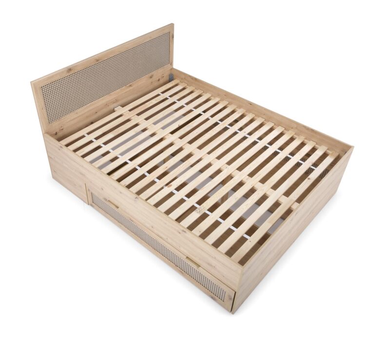 Voodi BORLENA LOZ-160x200,  tamm / must