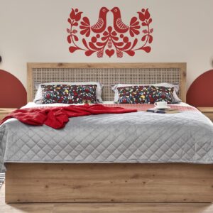 Voodi BORLENA LOZ-160x200,  tamm / must