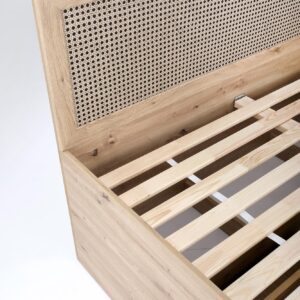 Voodi BORLENA LOZ-160x200,  tamm / must