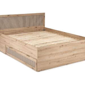 Voodi BORLENA LOZ-160x200,  tamm / must