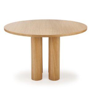 Ümmargune söögilaud ELEFANT, naturaalne tamm