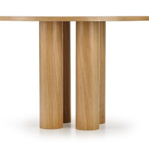 Ümmargune söögilaud ELEFANT, naturaalne tamm