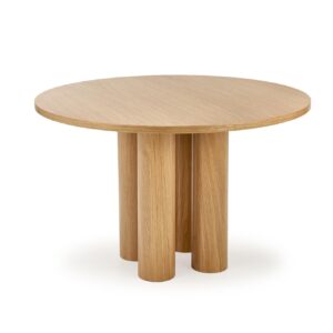 Ümmargune söögilaud ELEFANT, naturaalne tamm