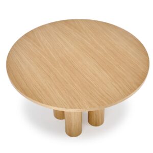 Ümmargune söögilaud ELEFANT, naturaalne tamm