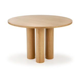 Ümmargune söögilaud ELEFANT, naturaalne tamm