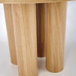 Ümmargune söögilaud ELEFANT, naturaalne tamm