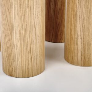 Ümmargune söögilaud ELEFANT, naturaalne tamm