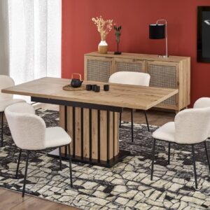 Pikendatav söögilaud LAMERON,  tamm / must