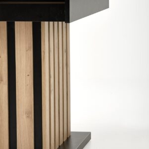 Pikendatav söögilaud LAMERON,  tamm / must