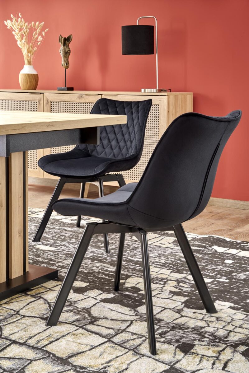 Pikendatav söögilaud LAMERON,  tamm / must