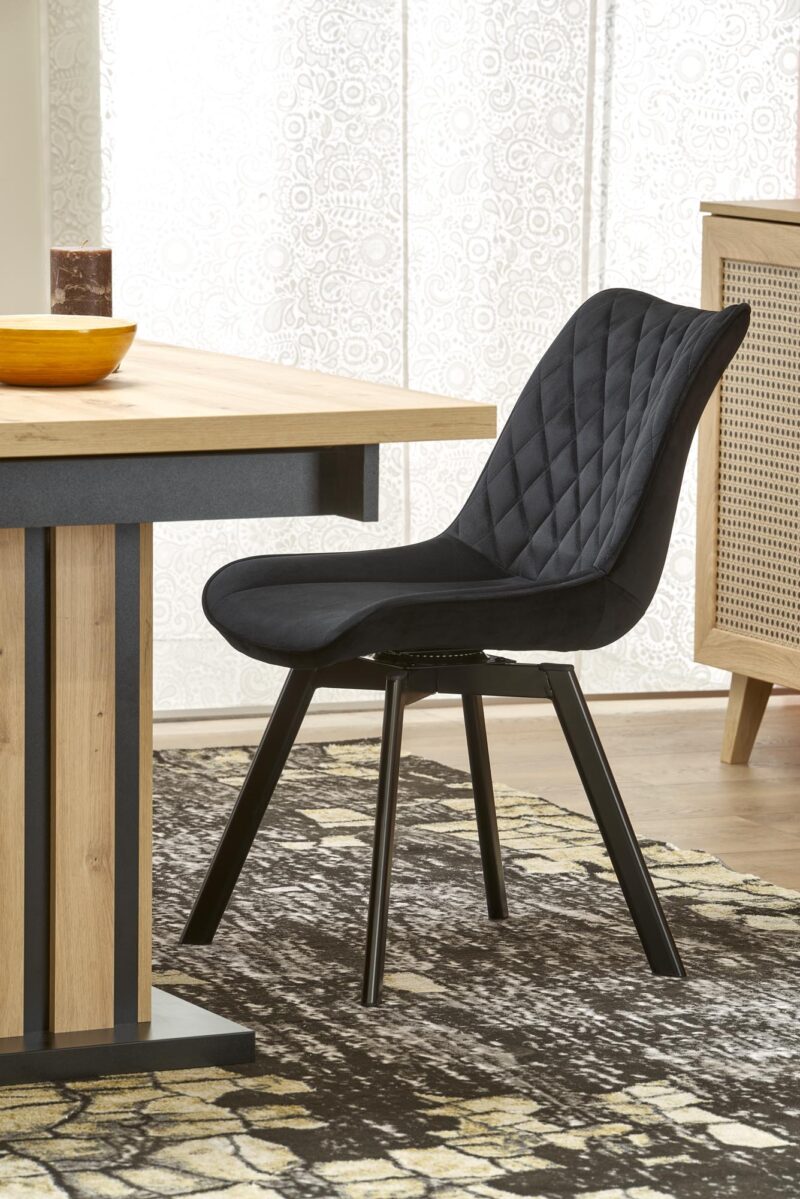 Pikendatav söögilaud LAMERON,  tamm / must