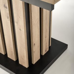 Pikendatav söögilaud LAMERON,  tamm / must