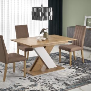 Pikendatav söögilaud XARELO tamme imitatsioon/ valge