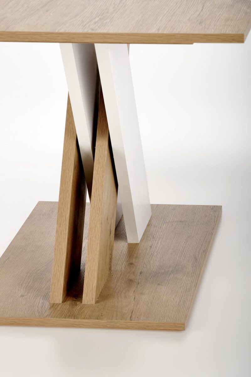 Pikendatav söögilaud XARELO tamme imitatsioon/ valge