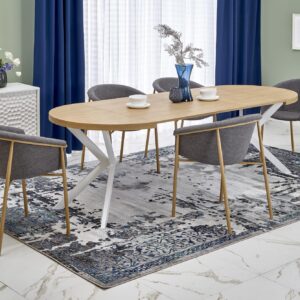 Pikendatav söögilaud PERONA, kuldne tamm / valge