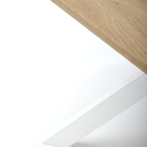 Pikendatav söögilaud PERONA, kuldne tamm / valge