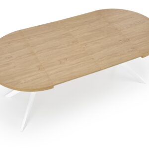 Pikendatav söögilaud PERONA, kuldne tamm / valge